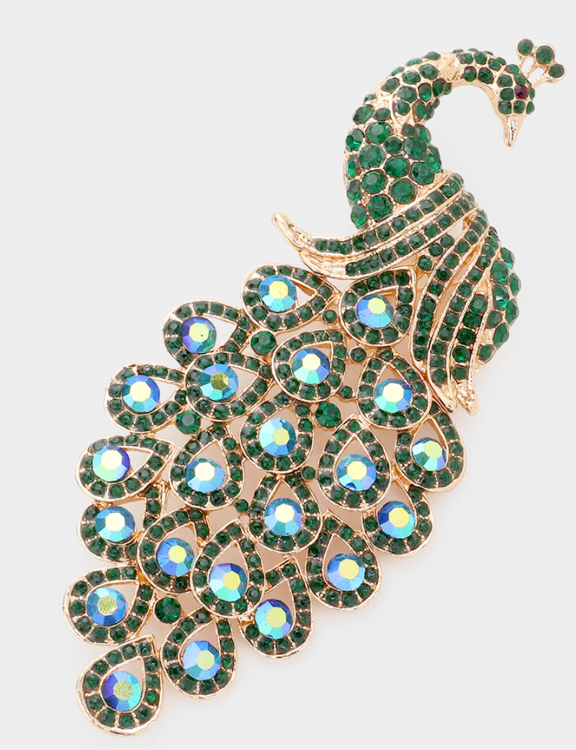 Peacock Brooch