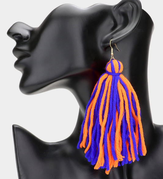 Yarn Tassel Earrings