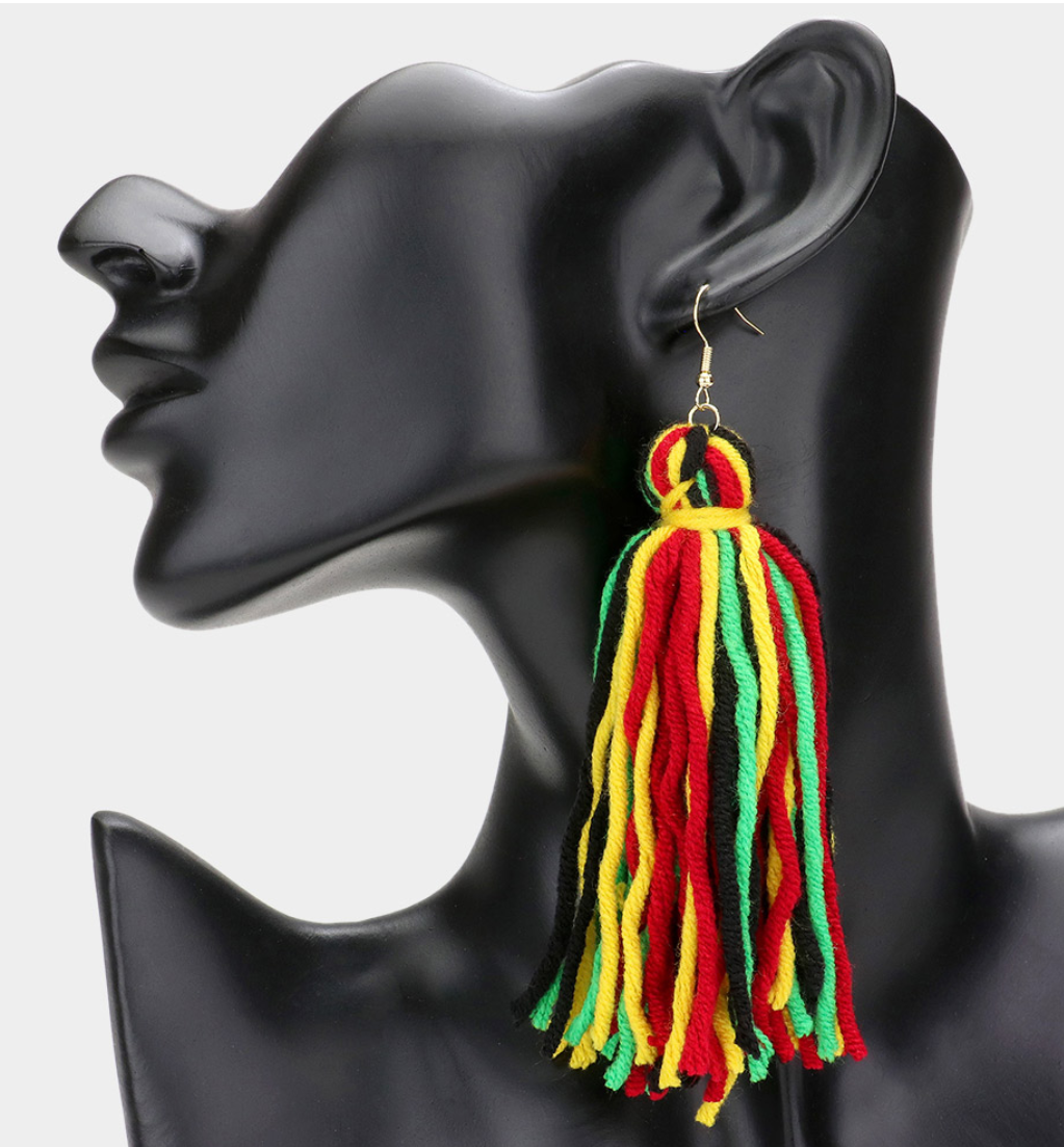 Yarn Tassel Earrings