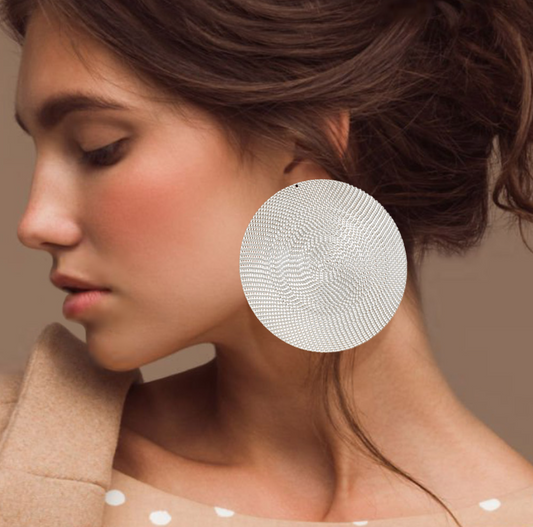 Textured Round Earrings