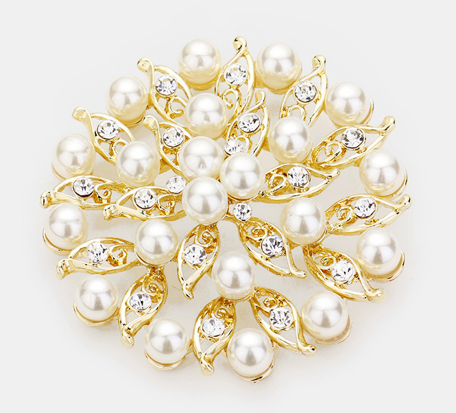 Crystal Embellished Brooch