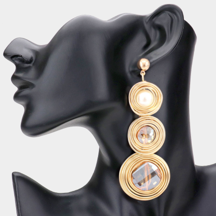 Nubian Swirl Wired Earrings