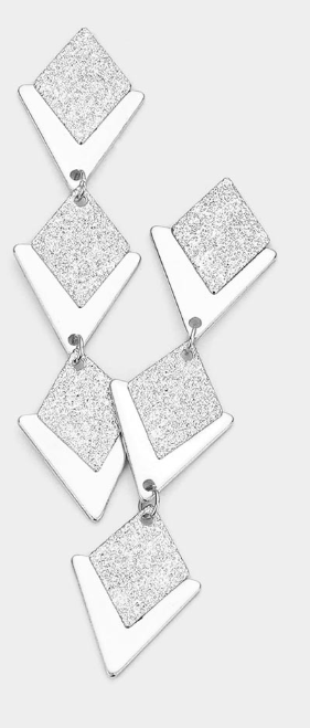 Tri-Diamond Casual Earrings