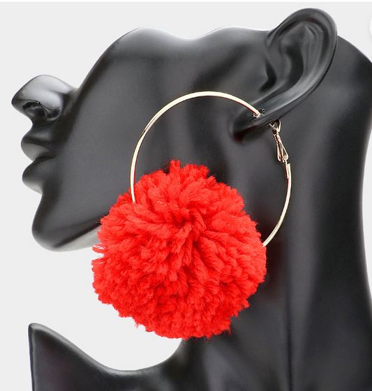 Pom-Pom Casual Earring