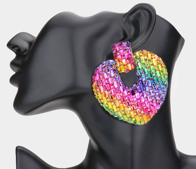 Rainbow Heart Earrings